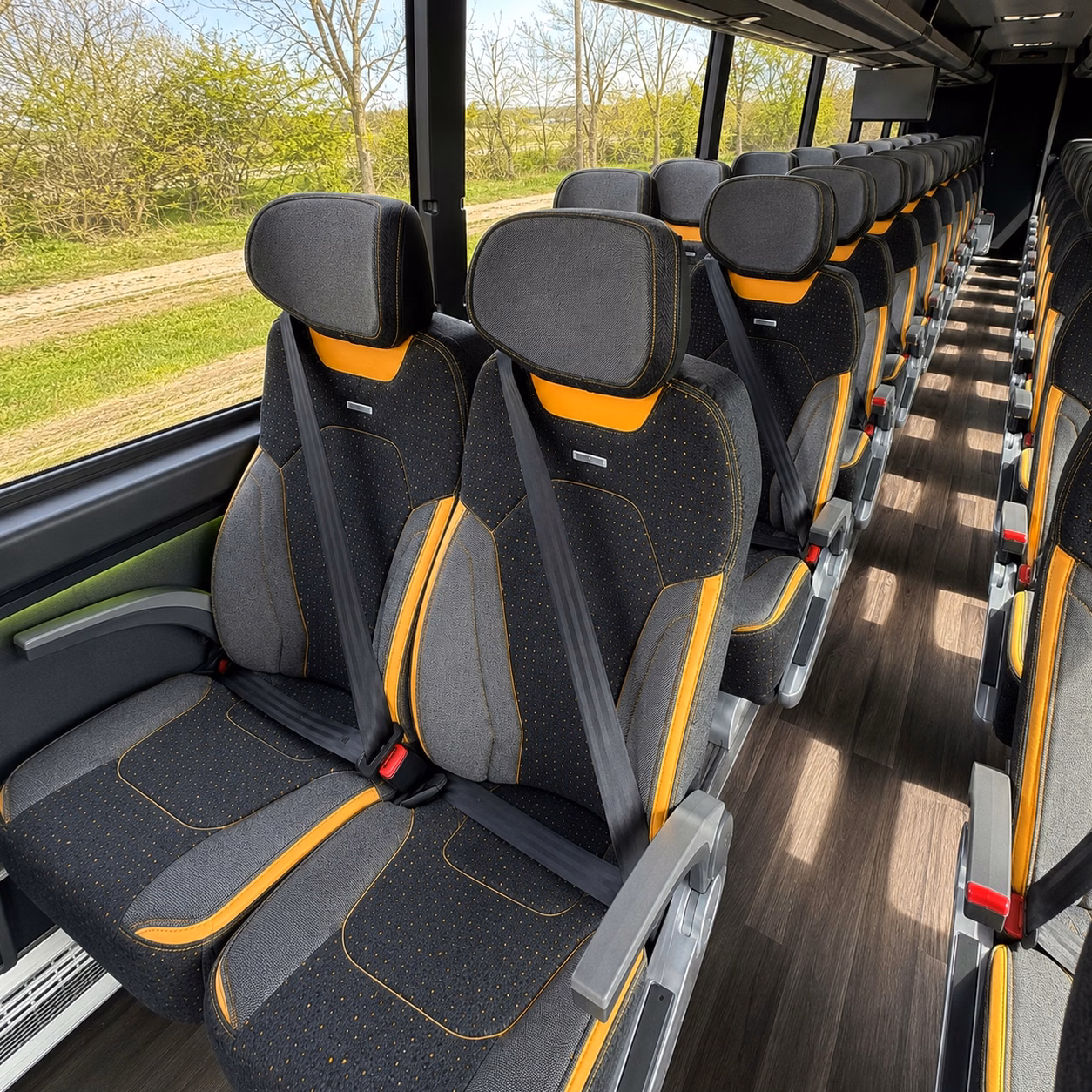 alhambra 56 passenger charter bus rental